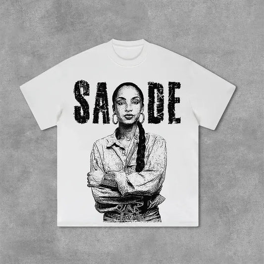 Sade Adu Graphics Print Cotton T-Shirt, S to 4XL, Menswear