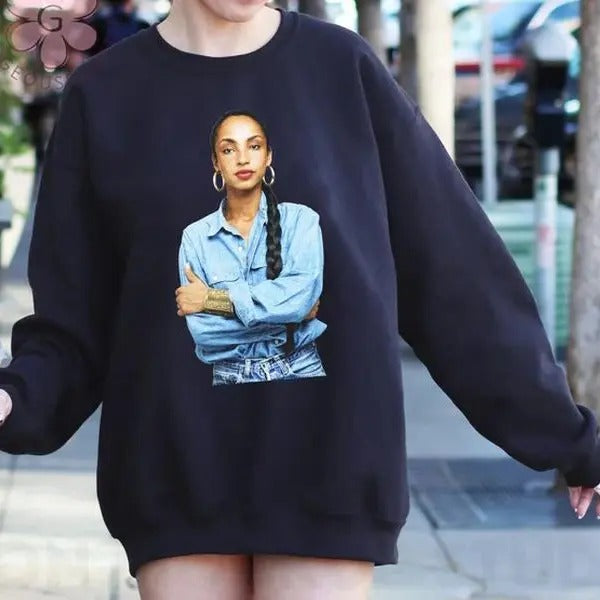 Sade in Denim Sweatshirt T-Shirts, Hoodie | DripVista.com