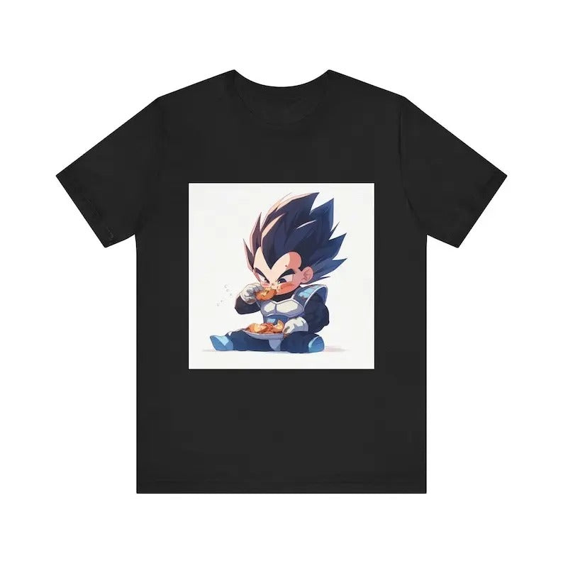 Saiyan Snacktime: Chibi Vegeta T-Shirt - Cute Dragon Ball Z Graphic Tee