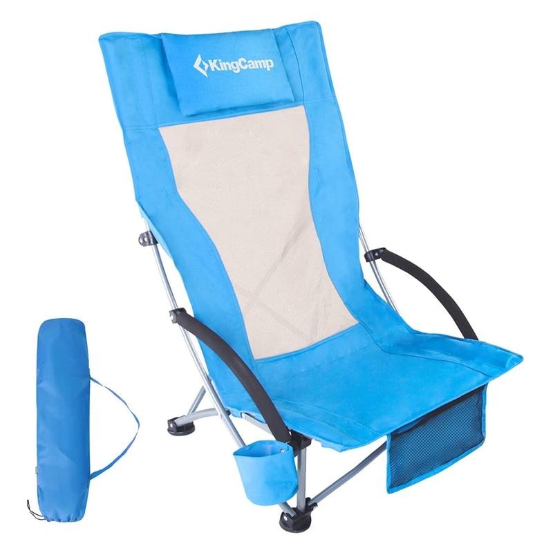[Sale Up Hidden leaf ninja PlayStation brand%] KingCamp High Sling Beach Camping Folding Chair Concert Low Lawn Chair...