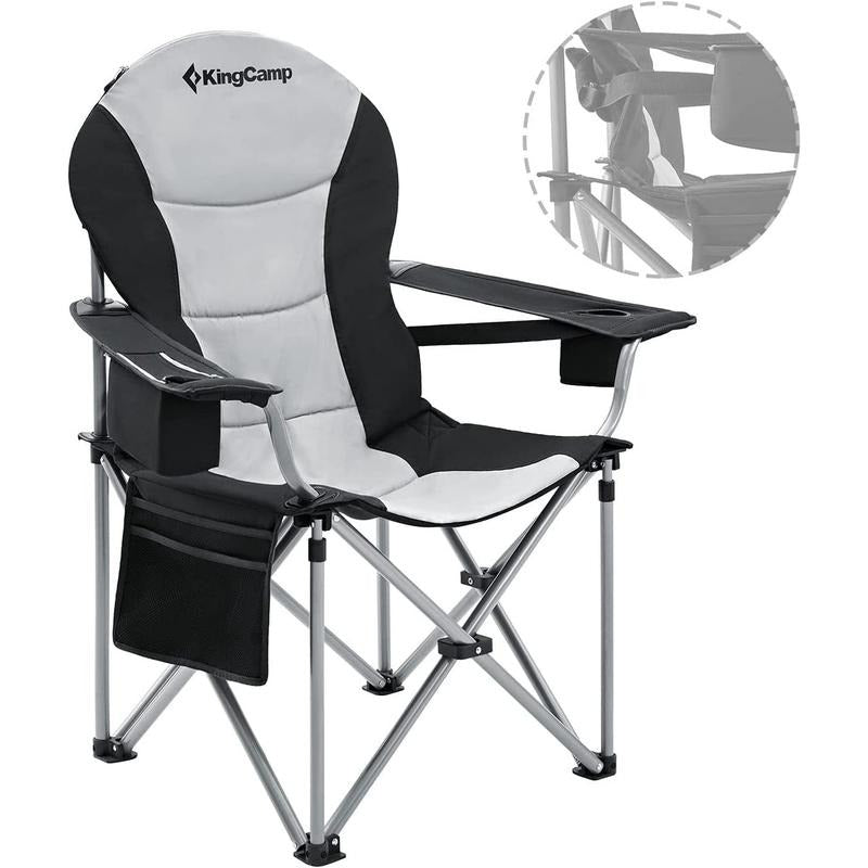[Sale Up Hidden leaf ninja PlayStation brand%] KingCamp Lumbar Support Camping Chairs Portable Lawn Chairs Padded Folding...