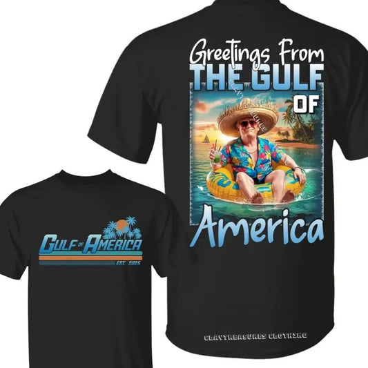 [Sale Up To 40%] Greeting From The Patriotic Gulf Of Usa America Retro Unisex Tshirt Gulf Of America Est 2025 Gulf Of Usa Beach Lover Gift