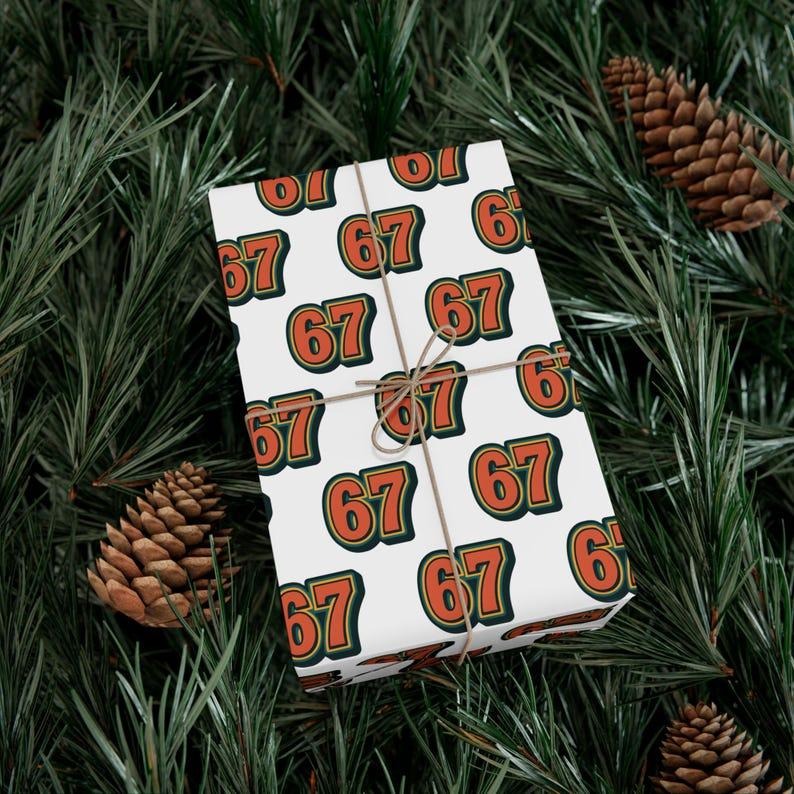[ Sale Up To 45%]67 Meme Wrapping Paper Funny Gift Wrap for Birthdays, Holidays & Parties, friendly thick quality gift wrap christmas Customised family
