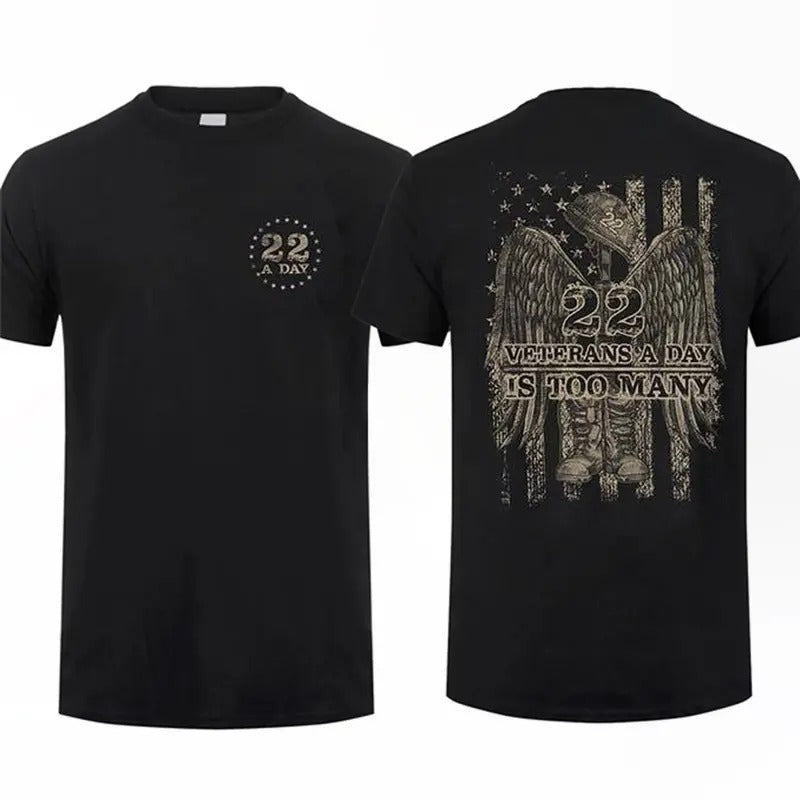 [Sale Up To 60%] Grunt Style Veterans A Day Is Too Many T-shirt Unisex Short Sleeve Casual 100% Cotton Top Menswear...