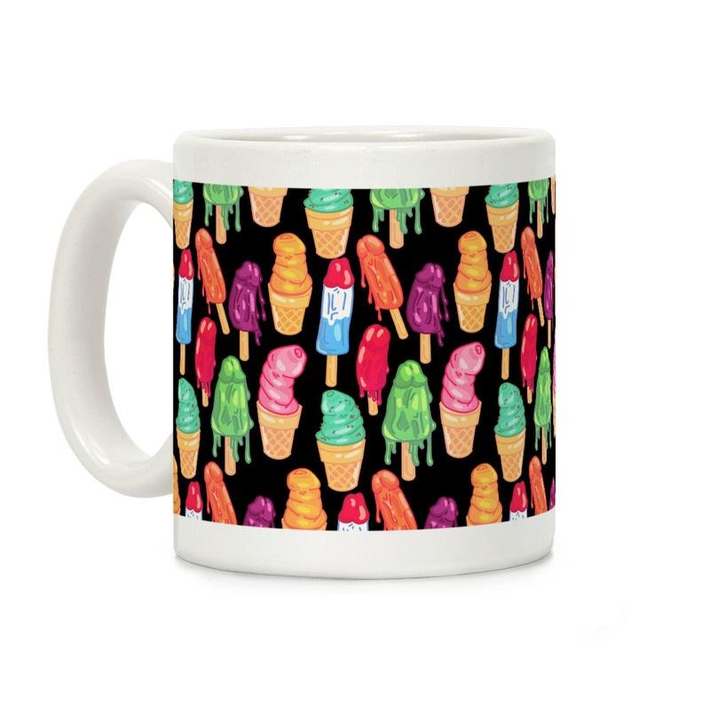 [Sale Up to 60% ] Popsicle Penises Coffee Mug,  11 oz or 15 oz Ceramic Drinkware with Large Handles, Printed in the USA