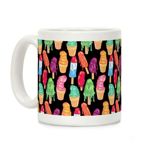 [Sale Up to 60% ] Popsicle Penises Coffee Mug,  11 oz or 15 oz Ceramic Drinkware with Large Handles, Printed in the USA