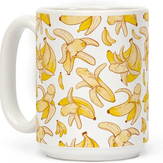 [Sale off up to 20%] Cottage Core Coffee Mug - Banana Coffee Mug - Funny Coffee Mugs Adult Humor, Double-Sided Print Ceramic Coffee Cups as Cup & Dick Mug, Dishwasher Safe Novelty Coffee Mugs for Women & Men