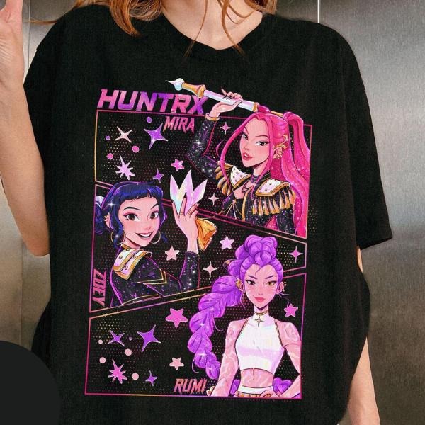 [Sale up to 50%] Comfort Colors Kpop Demon Hunters Jinu Manga Graphic Tee, Kpop Huntrix Demon Hunter T-Shirt_Saja Girls Kpop T-Shirt for Men, Women