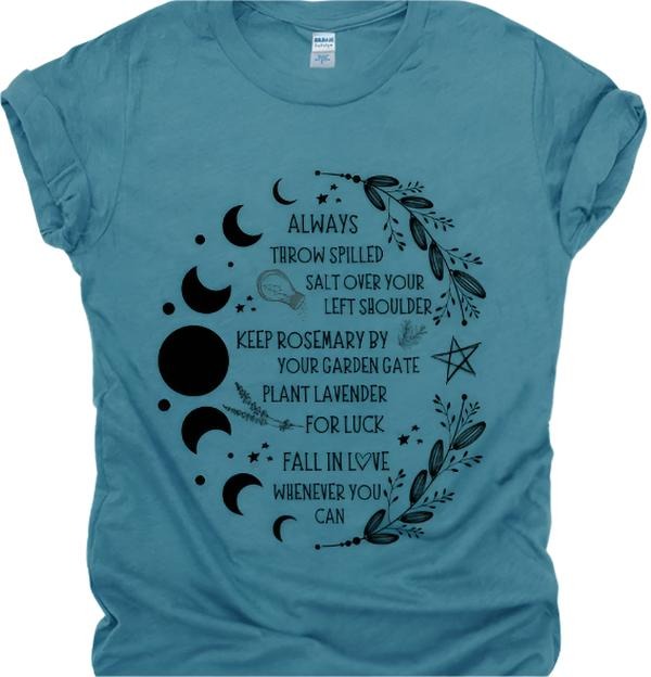 Salt Rosemary Lavender Luck | Practical Magic T-shirt Top Womenswear Comfortable Hoodie, Sweatshirt | DripVista.com