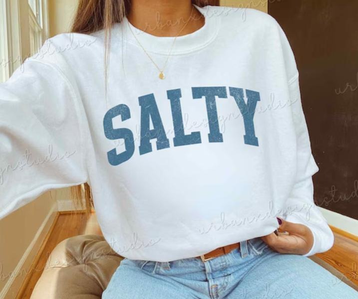 Salty Mama Beach Vacation Sweatshirt, Sea Coastal Shirt, Summer tshirt, Vacation Outfit Hoodie | DripVista.com