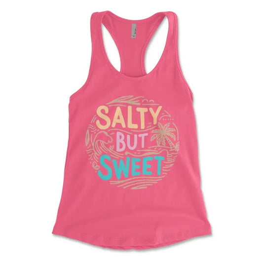 Salty but Sweet Next Level Summer Tank top - beach Tank Top - Vacation ready Fabric Fit -Graphic T Shirt