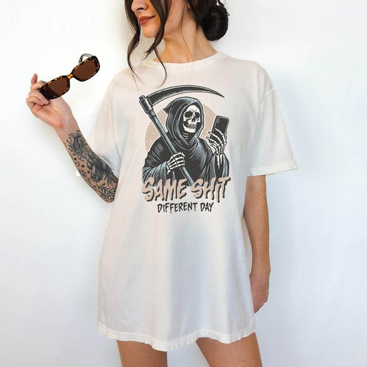 Same S!$t, Different Day- T-Shirt , Unisex Sizing, Funny Tee, Comfortable Shirt,  Halloween Theme