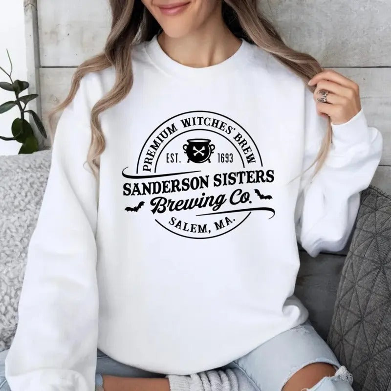 Sanderson Sister Brewing Co Sweatshirt, Sanderson Sisters Sweatshirt, Sanderson Sister Sweatshirt, Halloween Sweatshirt, Sanderson Sisters Sweatshirt, Unisex Long Sleeve Crewneck Shirt