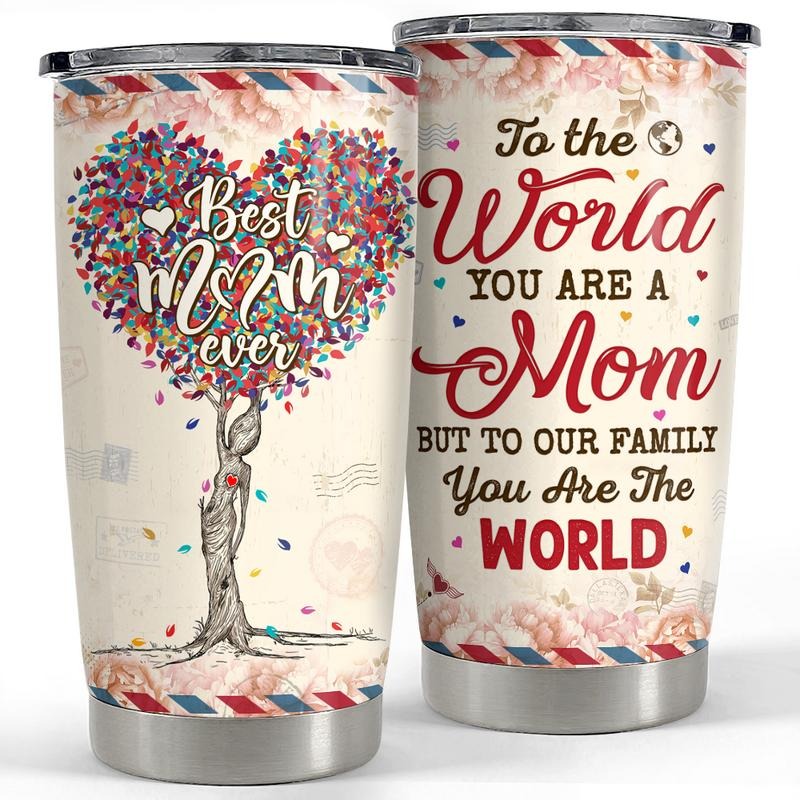 Sandjest 20oz Best Mom Tumbler | Stainless Steel Insulated Vacuum Flask, Double Wall Travel FOG TNF Cup, Mommy Gift Pocket monsters TNF Day Christmas