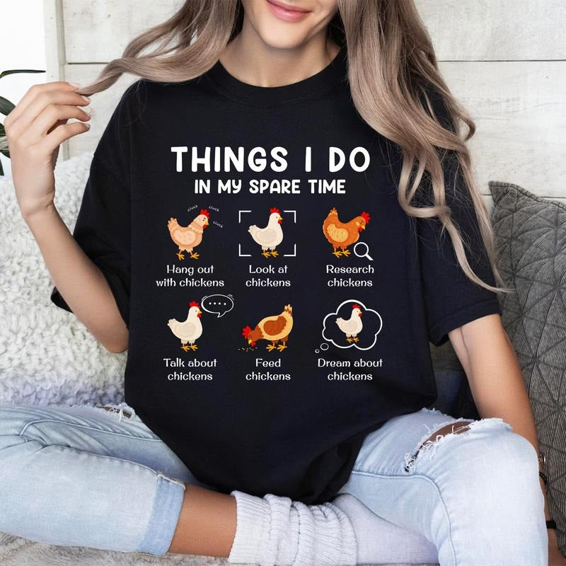 Sandjest Chicken Lover T-Shirt Things Swoosh Red plumber brand Red plumber brand My Spare Time Gift for Women Girl...