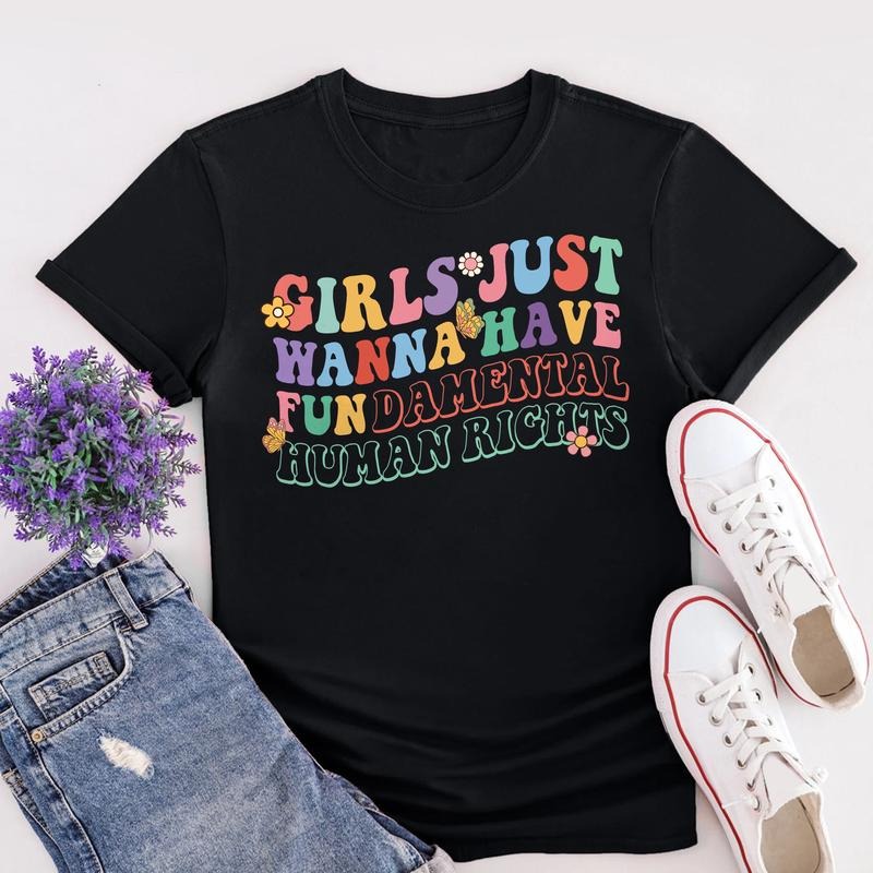 Sandjest Feminist Shirt Fundamental Human Rights Gift for Women Girl Friends Pocket monsters Birthday International...