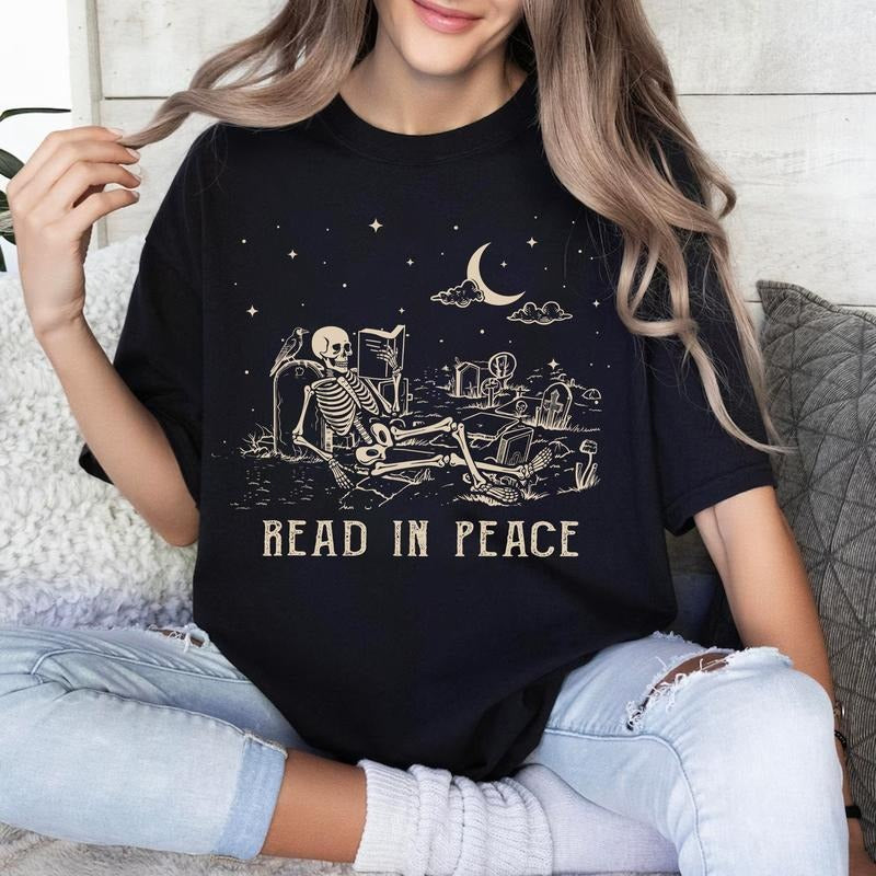 Sandjest Funny Book Lover T-Shirt Read Red plumber brand Peace Gift for Bookworm Librarian Hoodie, Sweatshirt | DripVista.com