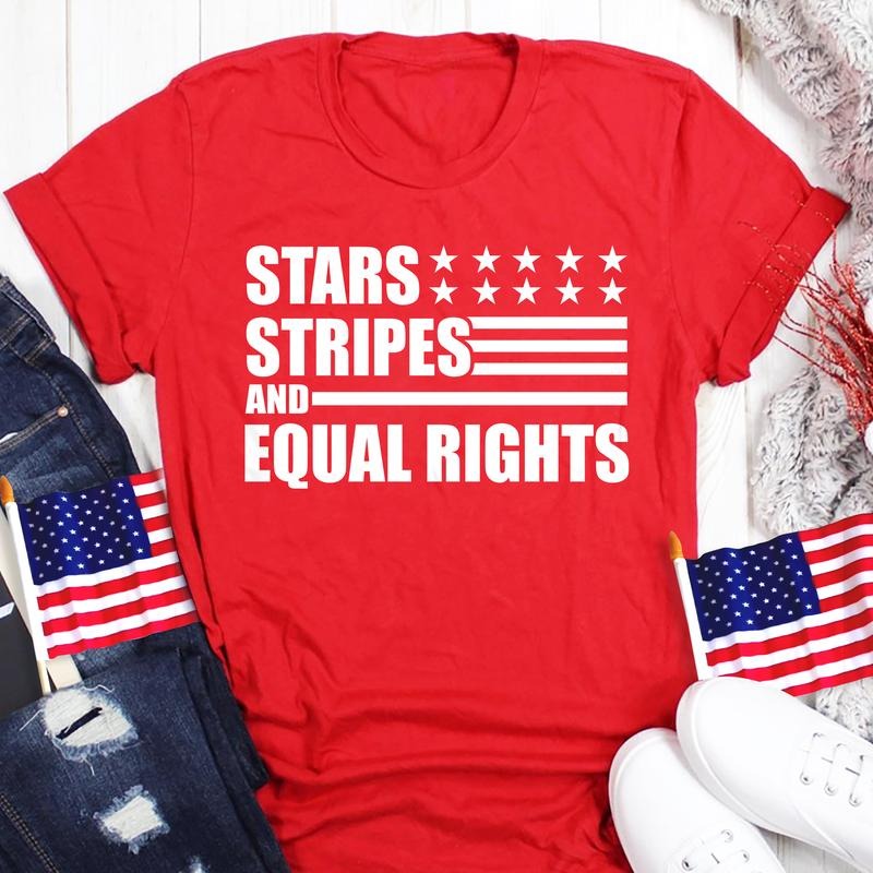 Sandjest Patriotic T-Shirt Us Flag Lightsaber brand Stripe Gunpla brand Equal Right Gift for Men Women Veteran Patriots...