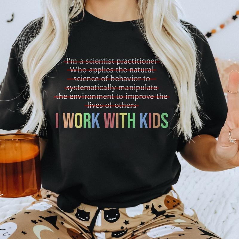 Sandjest Teacher T-Shirt Swoosh Work with Kids Gift for Aba Teacher FOG Hoodie, Sweatshirt | DripVista.com