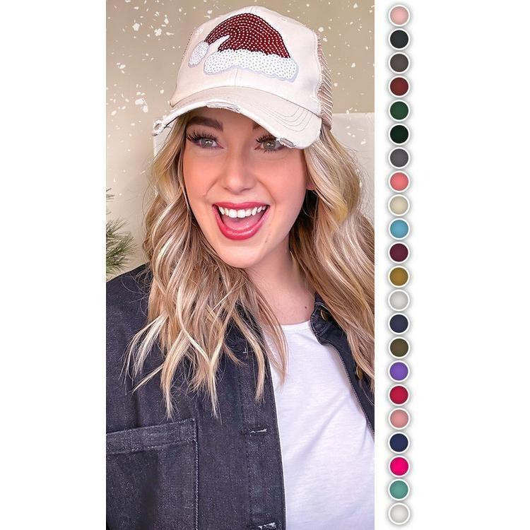 Santa Hat Sparkle Vintage Hat - Retro Holiday Vibes #SantaHat #VintageHat #ChristmasSparkle T-Shirts, Hoodie, Sweatshirt