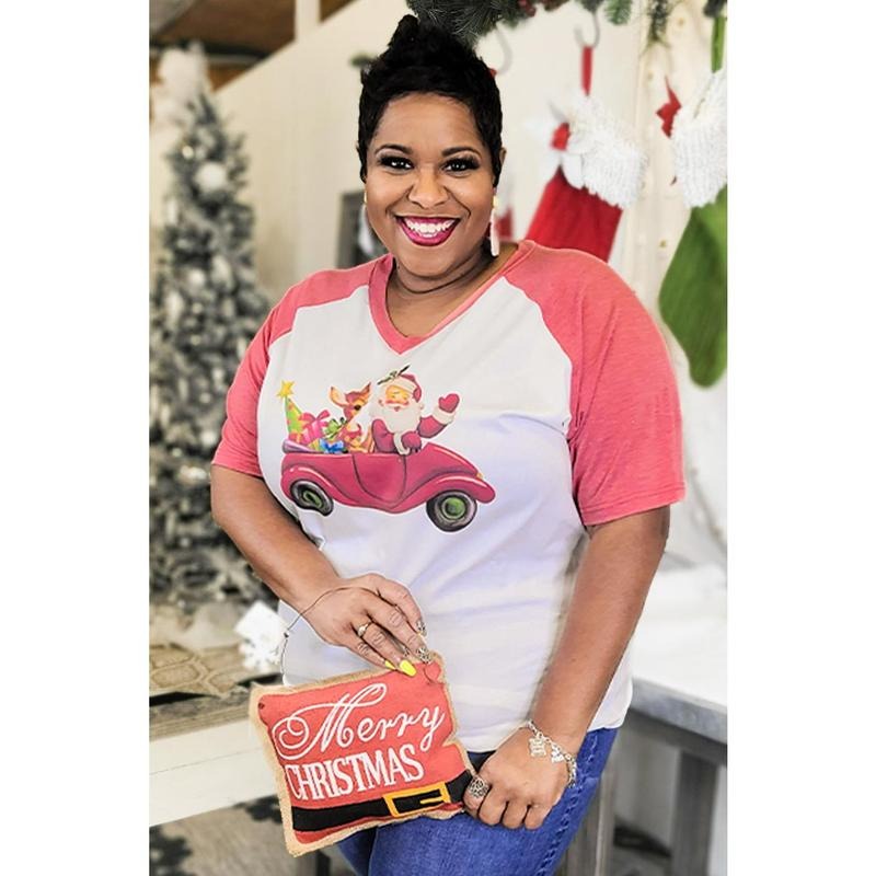 Santa and Rudolph's Christmas Parade V-Neck T-Shirts, Hoodie, Sweatshirt | DripVista.com