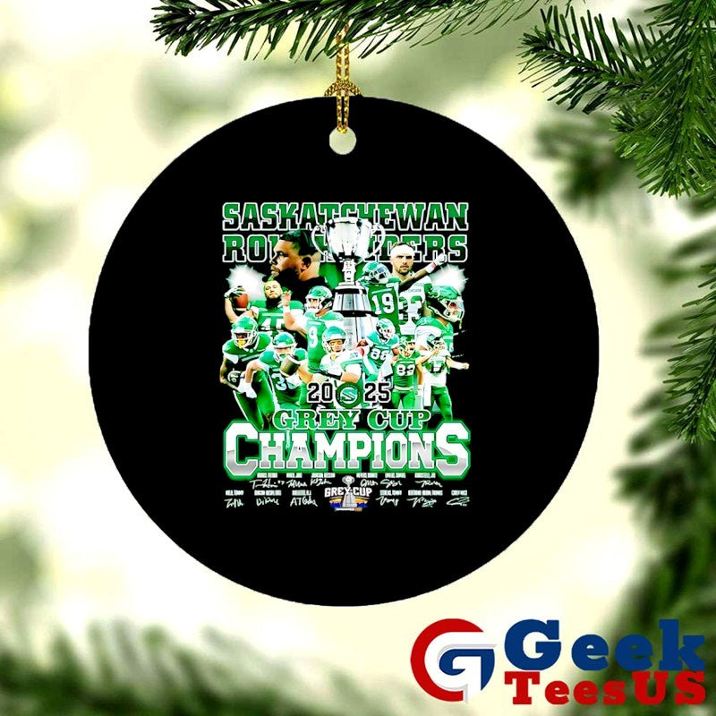 Saskatchewan Roughriders Team 2025 Grey Cup Champions signature shirt