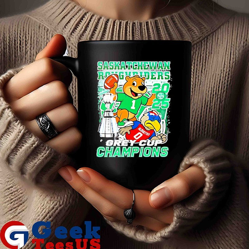 Saskatchewan Roughriders beat Alouettes 2025 Grey Cup Champions mascot shirt