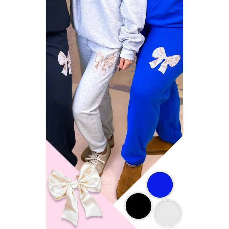 Satin Bow Graphic Sweatpant T-Shirts, Hoodie, Sweatshirt | DripVista.com