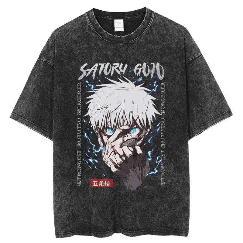 Satoru Gojo Six Eye Technique Vintage Tee Menswear Top Underwear Tshirt Underwear Tshirt Hoodie, Sweatshirt | DripVista.com