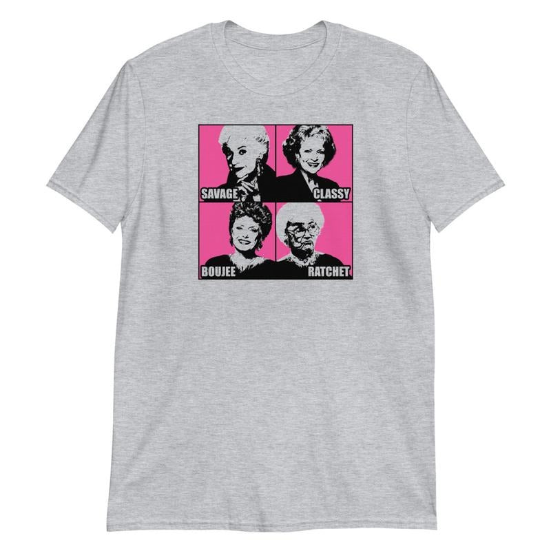 Savage Classy Boujee Ratchet Golden Graphic Tee