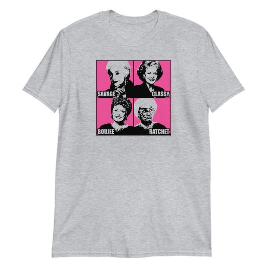 Savage Classy Boujee Ratchet Golden Graphic Tee