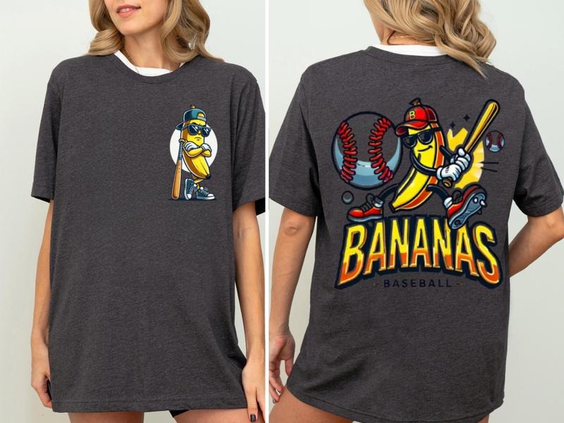 Savannah Banana Spiky hair fighters WB shield T-Shirt, Graphic Printed Short Sleeve Shirt For Men Gunpla brand Women Full color