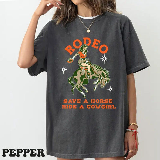 Save A Horse Ride A Cowgirl Shirt, Lesbian Shirt Funny, LGBT Pride Month, Lesbian Cowgirl Gift, Western Rodeo LGBT Tee