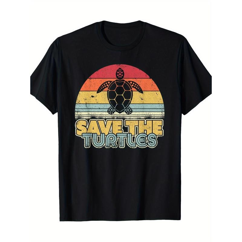 Save The Turtles Shirt. Retro Style Turtle T-Shirt 100% Cotton Made in USA Hoodie, Sweatshirt | DripVista.com
