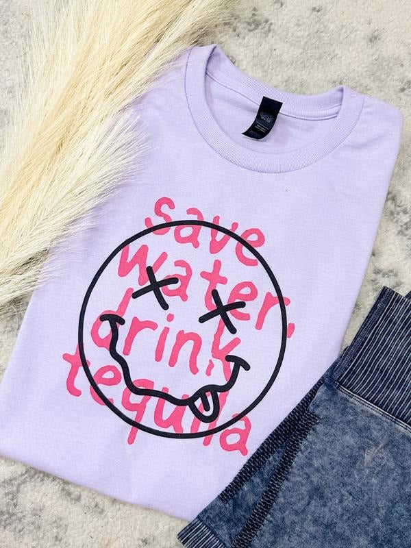 Save Water Smiley Graphic Tee