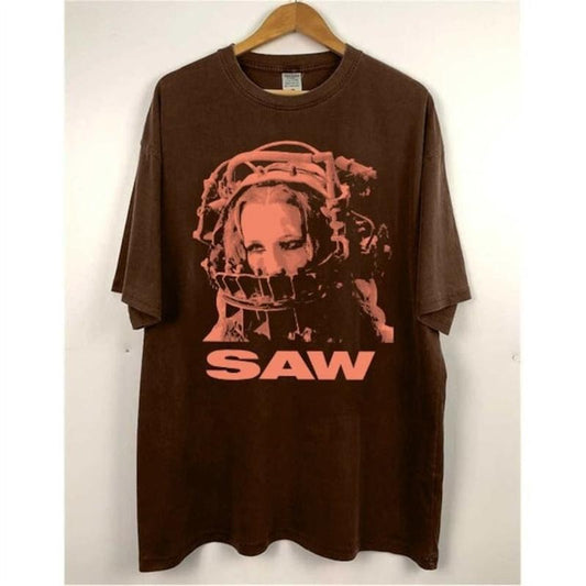 Saw Movie Vintage 90s Shirt, Vintage Saw Reverse Bear Trap Movie Promo T Shirt, Saw Horror Movie Tee, Saw Movie Vintage