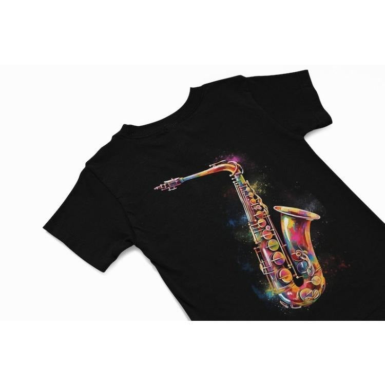 Saxophone t shirt - Colourful Graffiti T Shirts - Music instrument Graphic Shirt - Music Gift - Saxophonist Gift