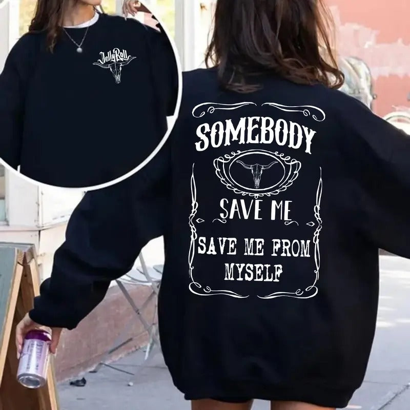Sb Save Me Jeiiy R0ll 2 Sides Sweatshirt, Music Fest Apparel, Country Fans Top, Unisex Long Sleeve Crewneck Shirt