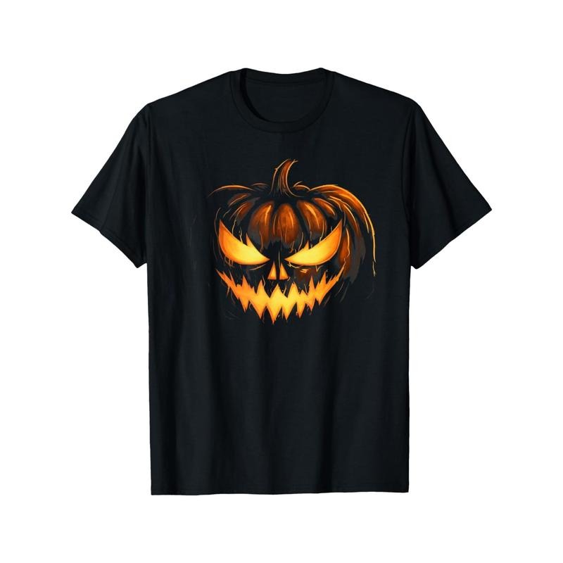 Scary Carved Pumpkin Face Jack O'Lantern Halloween Costume Men's T-Shirt made in usa Hoodie, Sweatshirt | DripVista.com