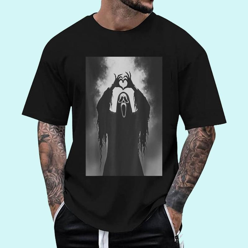 Scary Face Horror Poster T-Shirt | Tee For Men and Women, Unisex Cotton Hoodie, Sweatshirt | DripVista.com