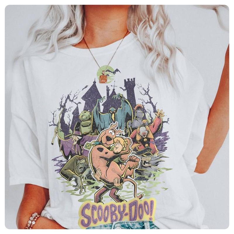 Scooby Doo Shirt Halloween Scooby Doo T-Shirt Scooby Doo Vintage T Shirt Scary Halloween Shirts   Movie Tee Halloween T Shirt