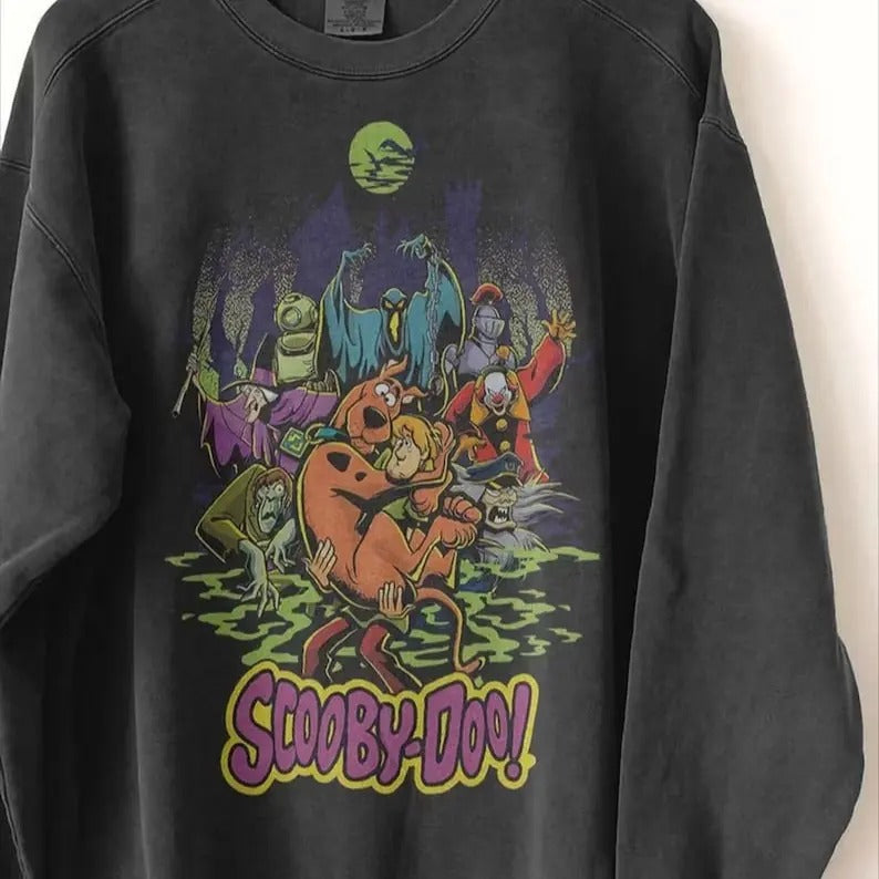 Scooby Doo Vintage Shirt, Halloween Tshirt, Scooby Doo Shirt, Halloween Gifts, Retro Halloween Hoodie, Crewneck Cotton Fabric