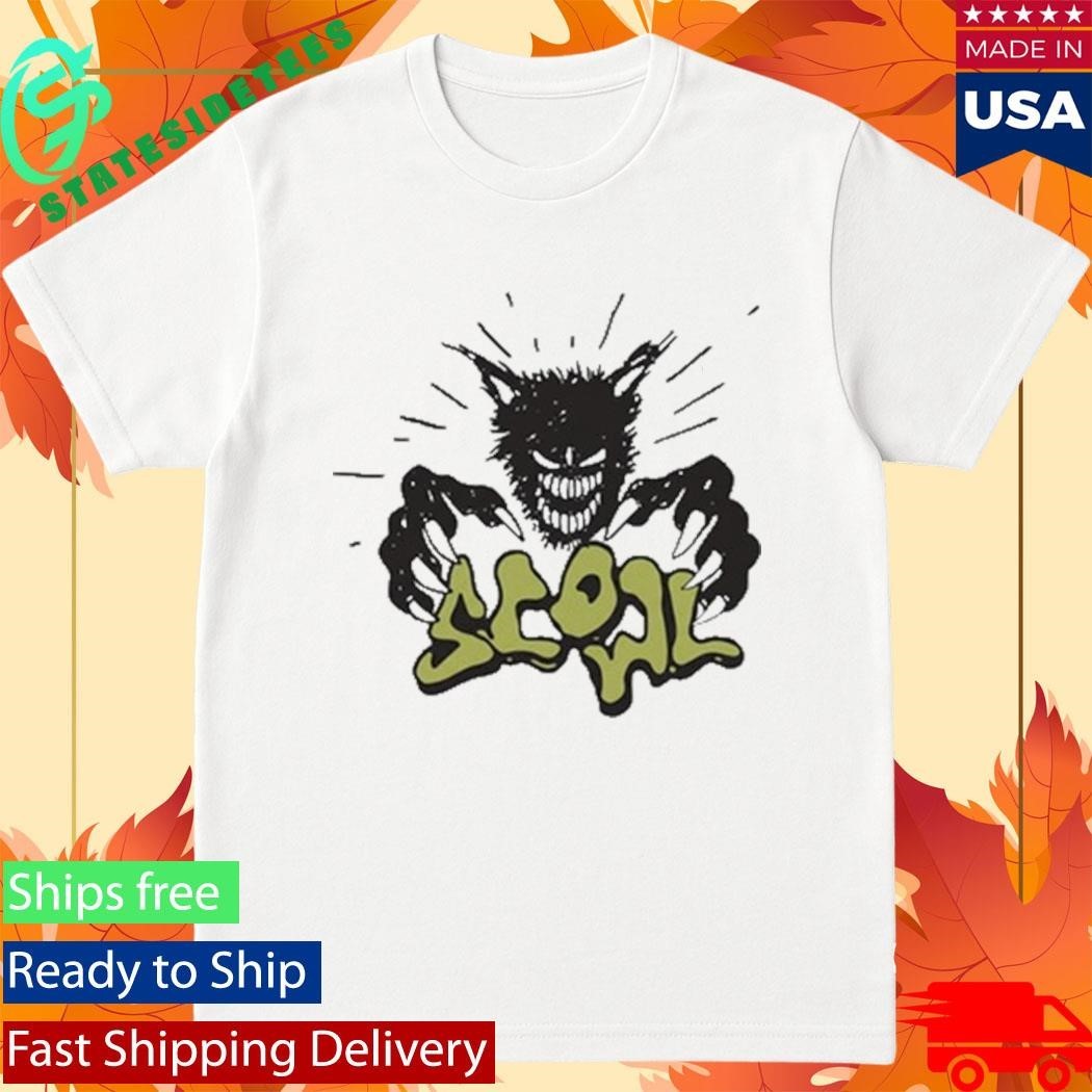 Scowl Cartoon Wolf T-Shirt