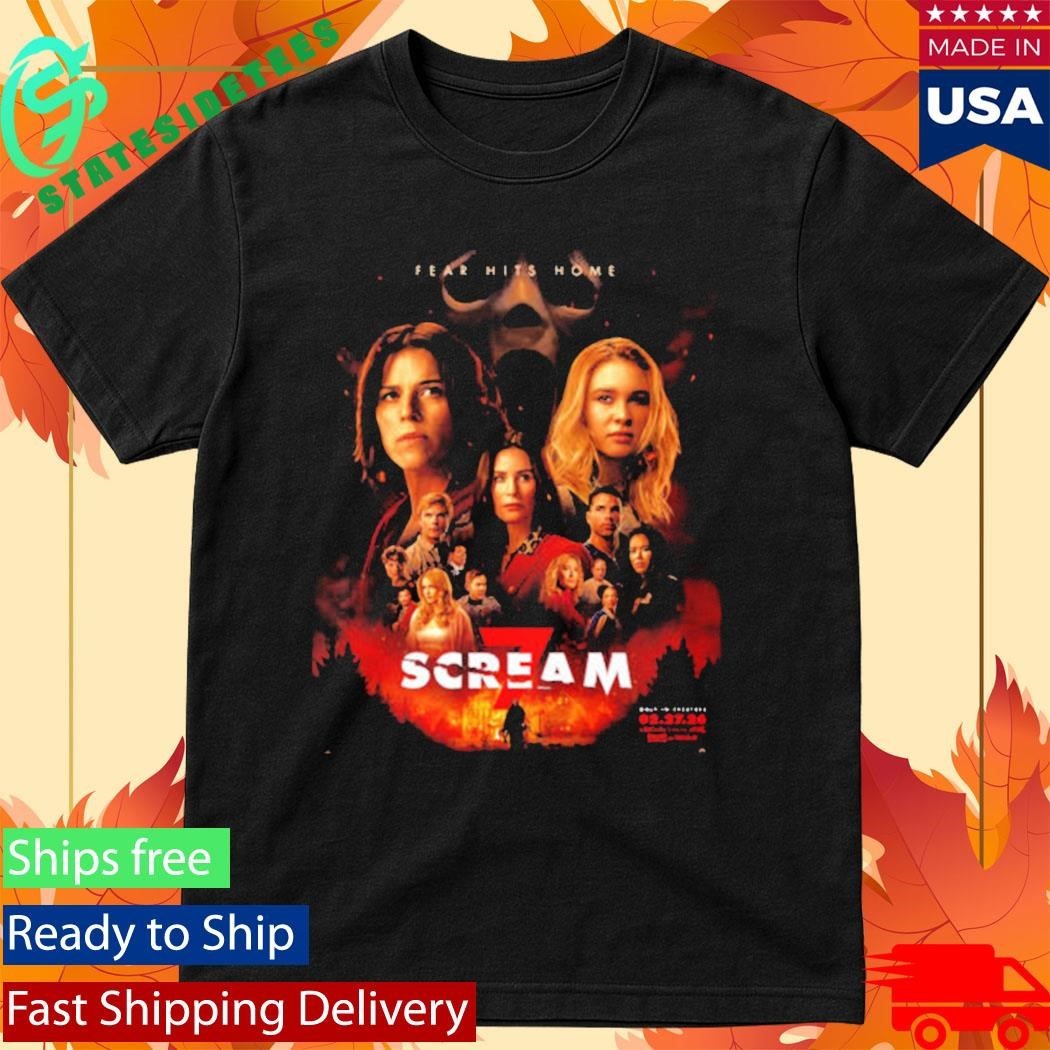 Scream 7 Fear Hits Home New Poster Film In Theaters On February 27 2026 Shirt