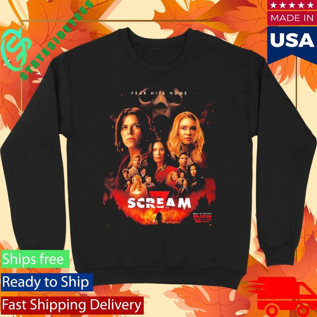 Scream 7 Fear Hits Home New Poster Film In Theaters On February 27 2026 Shirt