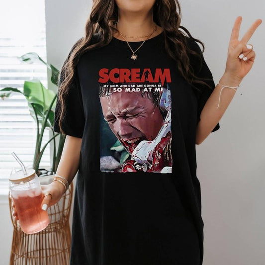 Scream My Mom And Dad Are Gonna Be So Mad At Me T-Shirt, Scream 1996 Movie Shirt, Billy Loomis Shirt, Ghostface Shirt , 90s Vintage Tee