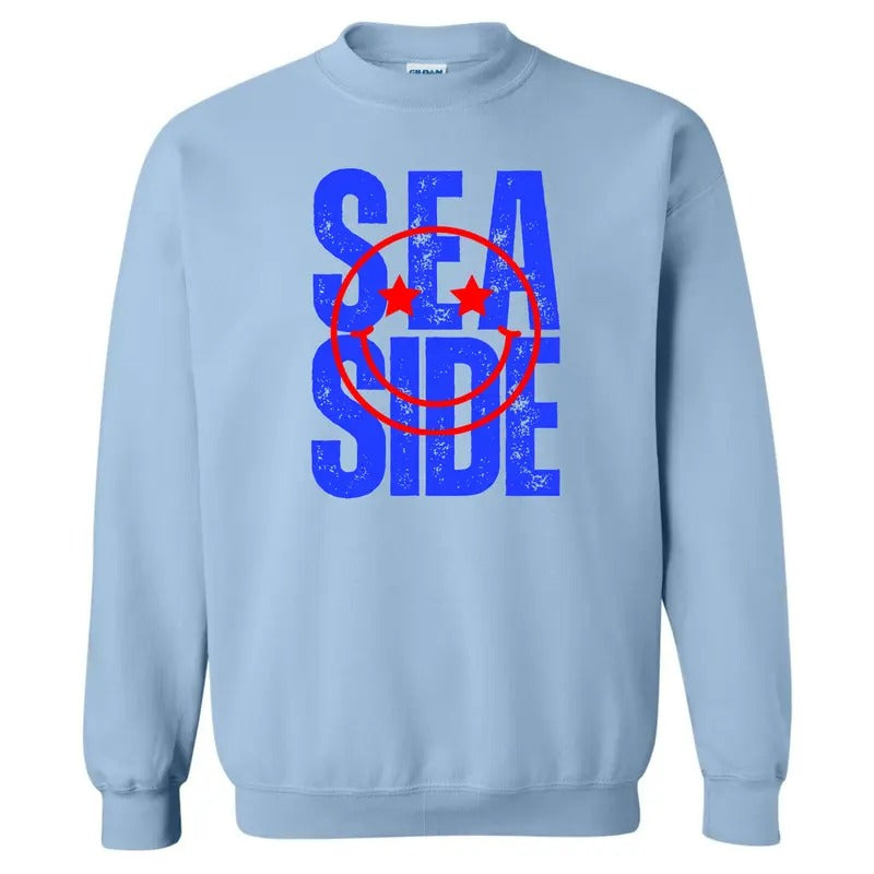 Sea Side Block Letter Sweatshirt 'NLB' T-Shirts, Hoodie | DripVista.com
