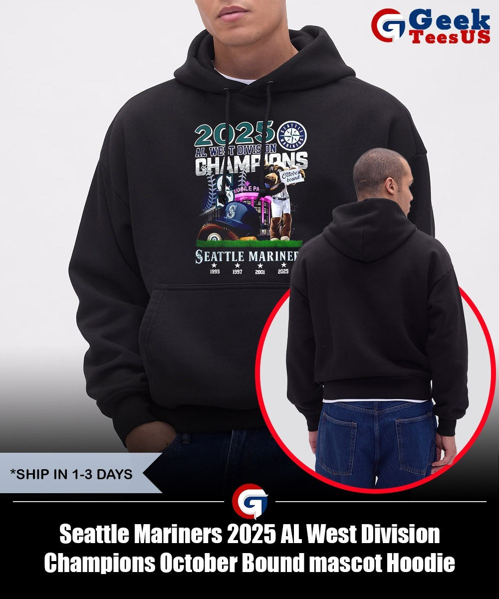 Seattle Mariners 2025 AL West Division Champions October Bound mascot shirt