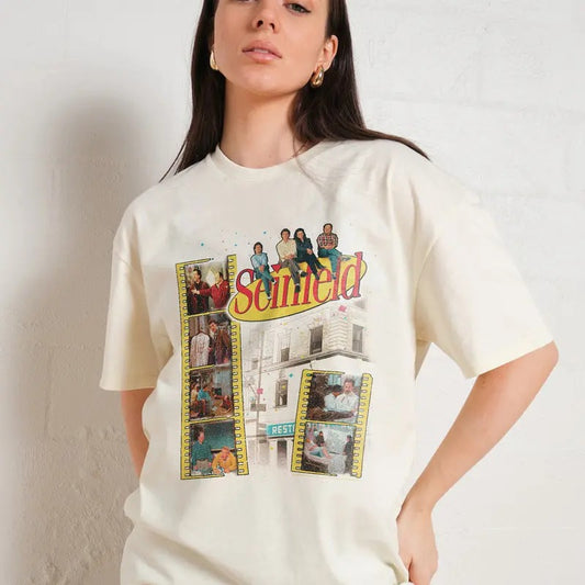 Seinfeld Scenes T-Shirt, Vintage Bootleg, Vintage Shirt, Funny Shirt, Retro Streetwear Shirt, Gifts Suitable for Men & Women Casual Comfort