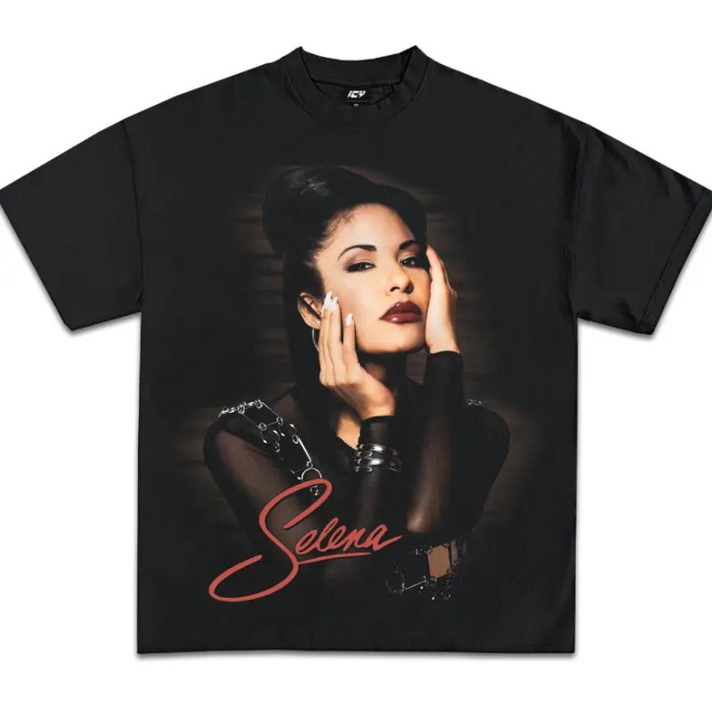 Selena Graphic Black T-Shirt, Fans Shirt Hoodie, Sweatshirt | DripVista.com